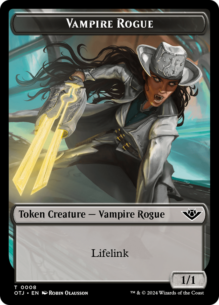 mtg white vampire cards Vampire Rogue // Plot Double-Sided Token [Outlaws of Thunder Junction