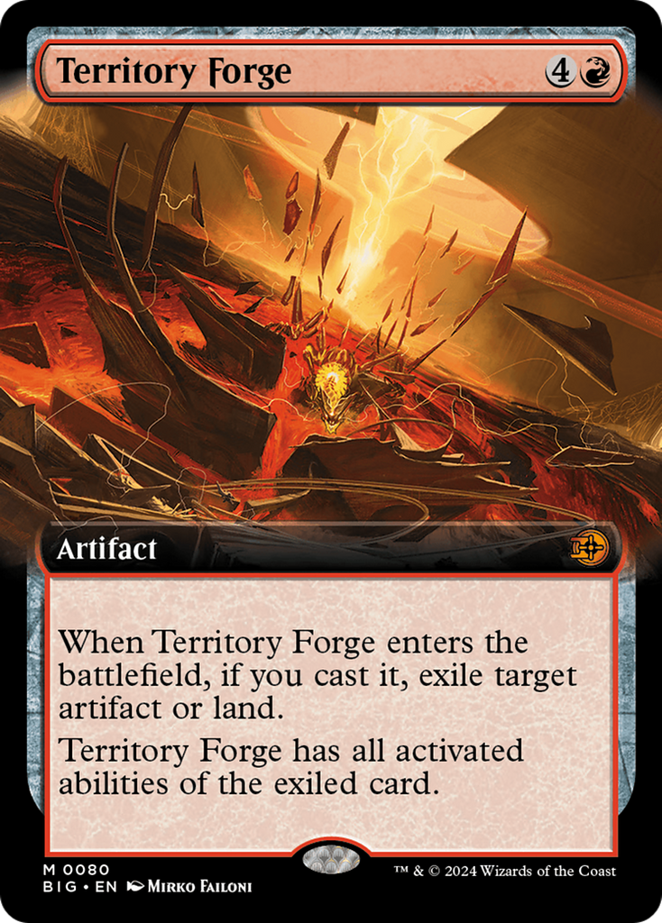 mtg forge card art Territory Forge (Extended Art) [Outlaws of Thunder Junction: The Big S