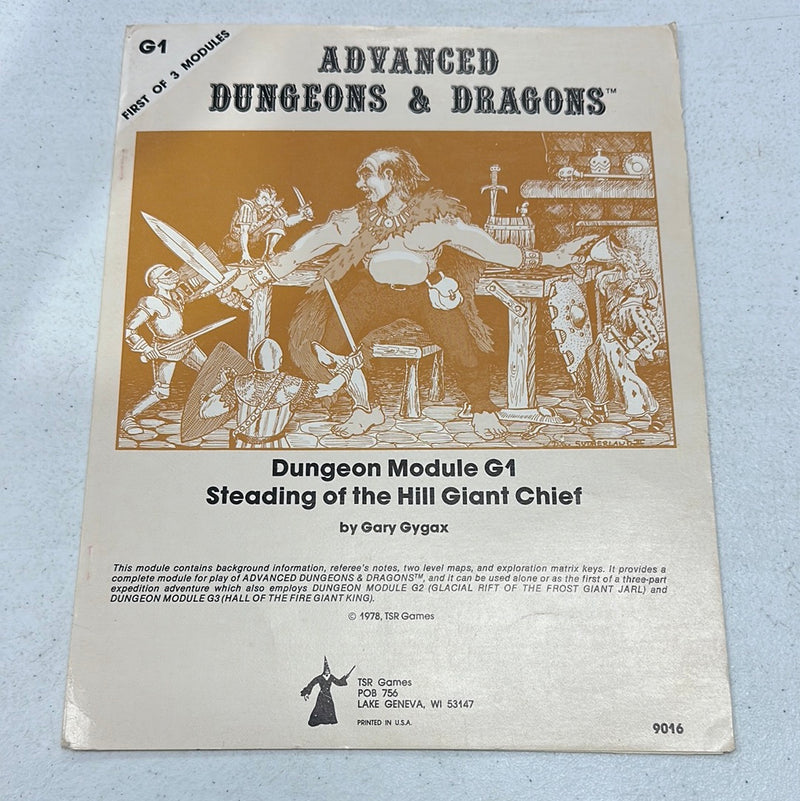 Advanced Dungeons & Dragons 1E: Steading of the Hill Giant Chief G1 (Mono)