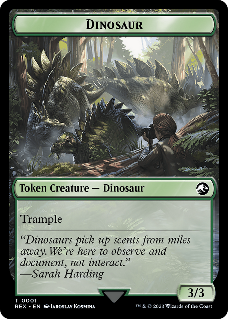 Fungus Dinosaur // Dinosaur (0001) Double-Sided Token [The Lost Cavern