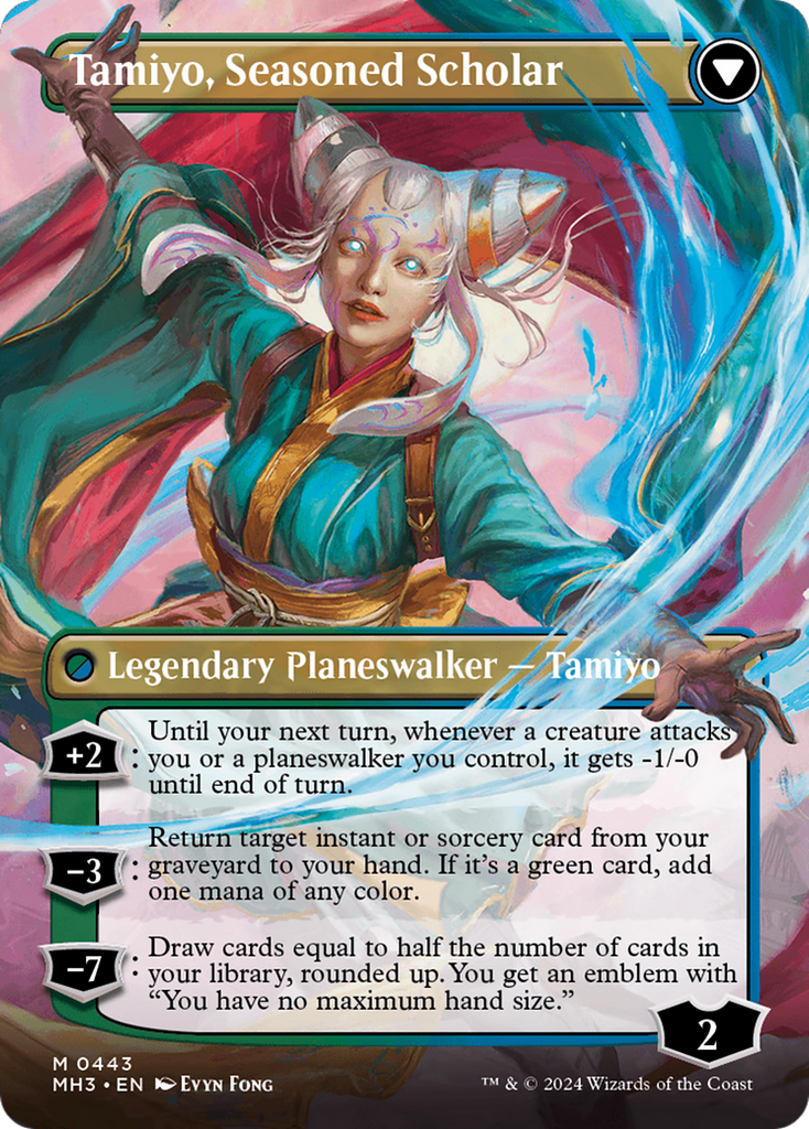Tamiyo, Inquisitive Student // Tamiyo, Seasoned Scholar (Borderless) [