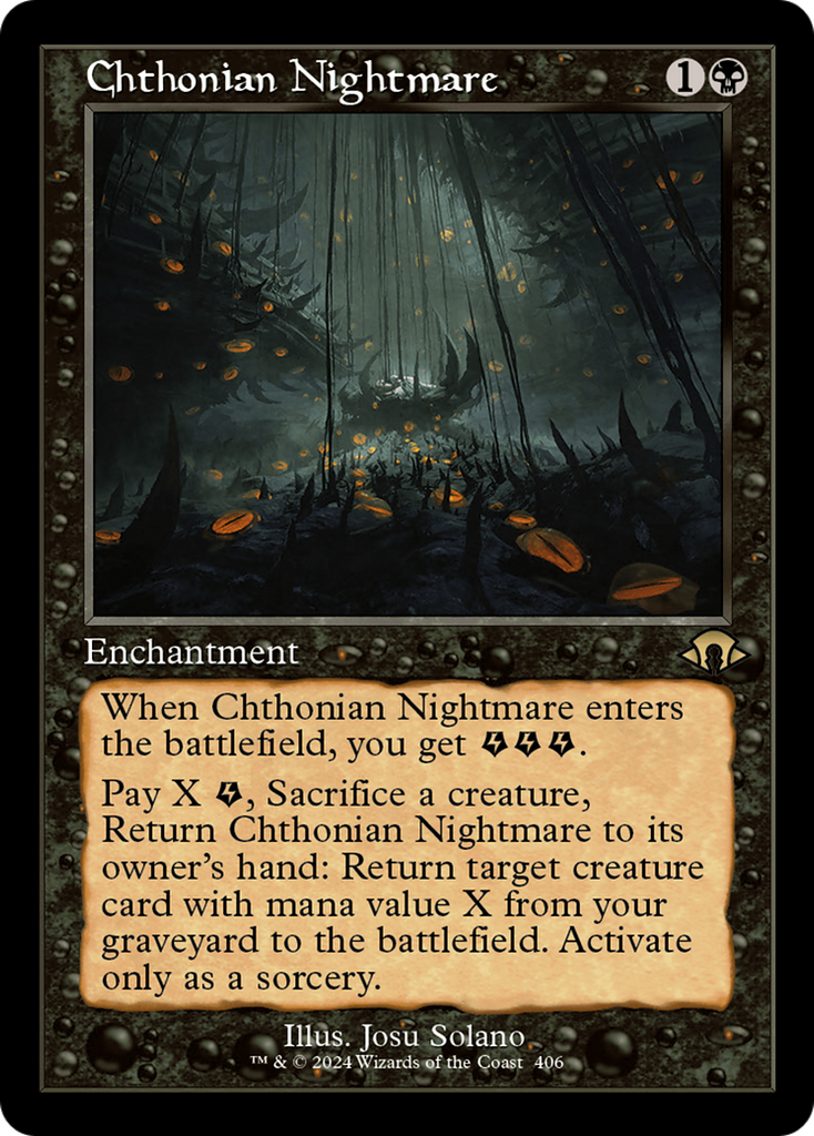 nightmare cards mtg Chthonian Nightmare (Retro) [Modern Horizons 3]