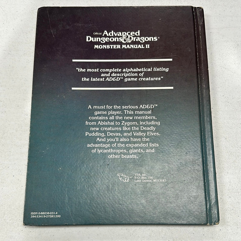 Advanced Dungeons & Dragons 1E: Monster Manual II