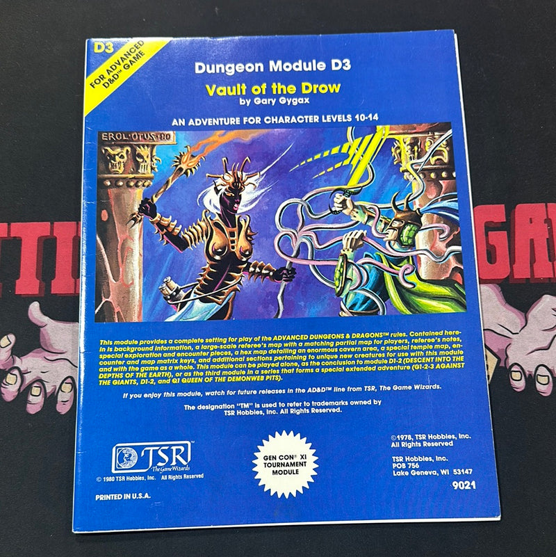 Advanced Dungeons & Dragons 1E: Vault of the Drow D3