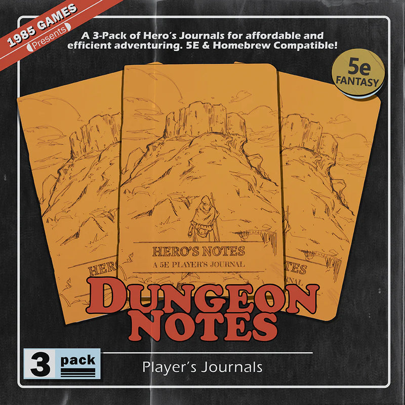 Dungeon Notes Hero's Journals 3 Pack - Orange