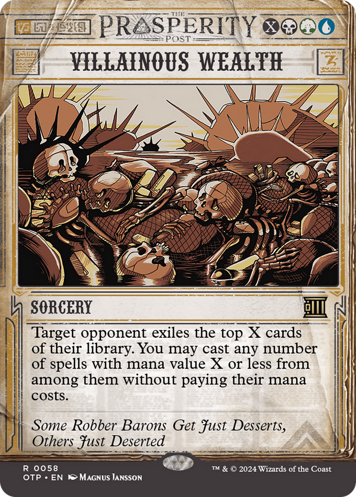 mtg prosperity cards Villainous Wealth [Outlaws of Thunder Junction: Breaking News] Magic The Gathering: Eternal Masters Booster Box  rules it fights up to Angel of the Dire Type:Case [24 box]