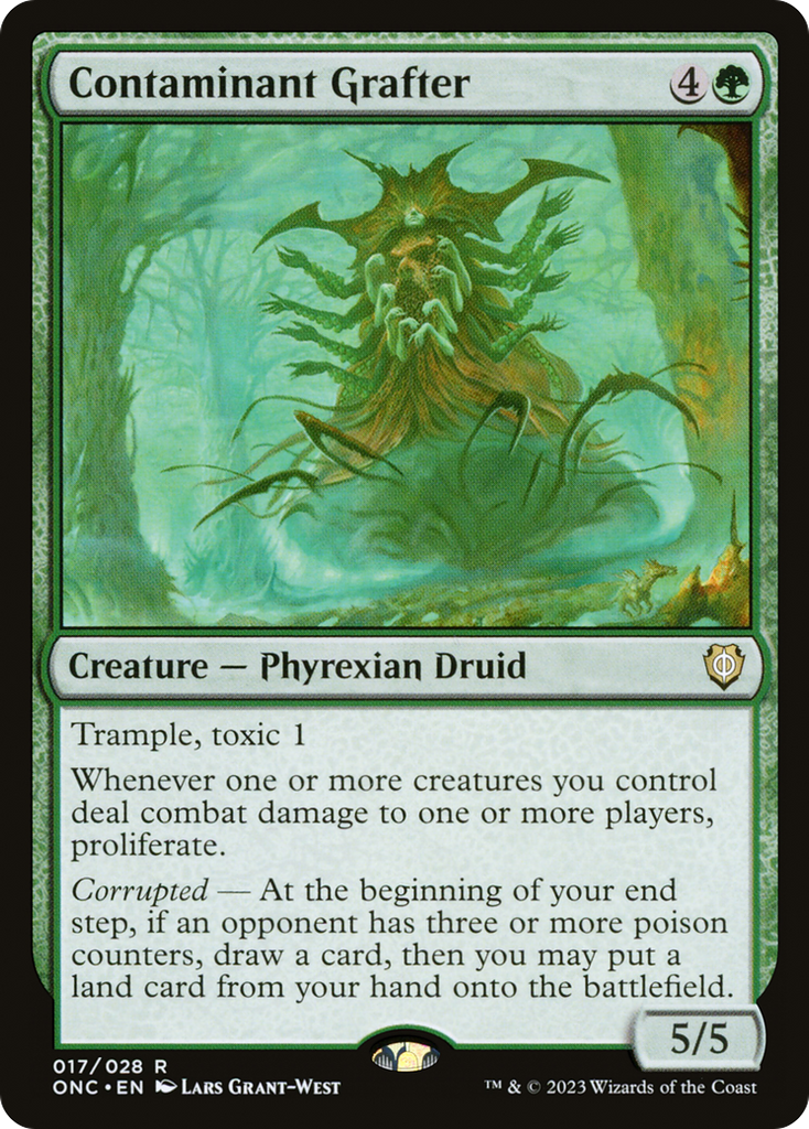 green proliferate cards mtg Contaminant Grafter [Phyrexia: All Will Be One Commander]