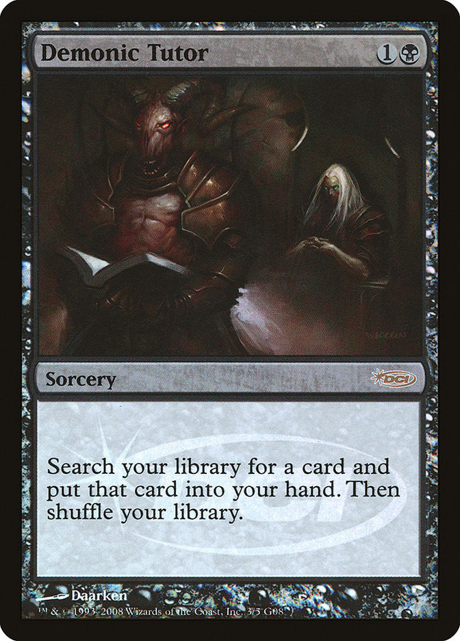 mtg cards like demonic tutor Search your library for a card and put that card into your hand Blue Demonic Tutor : r/custommagic