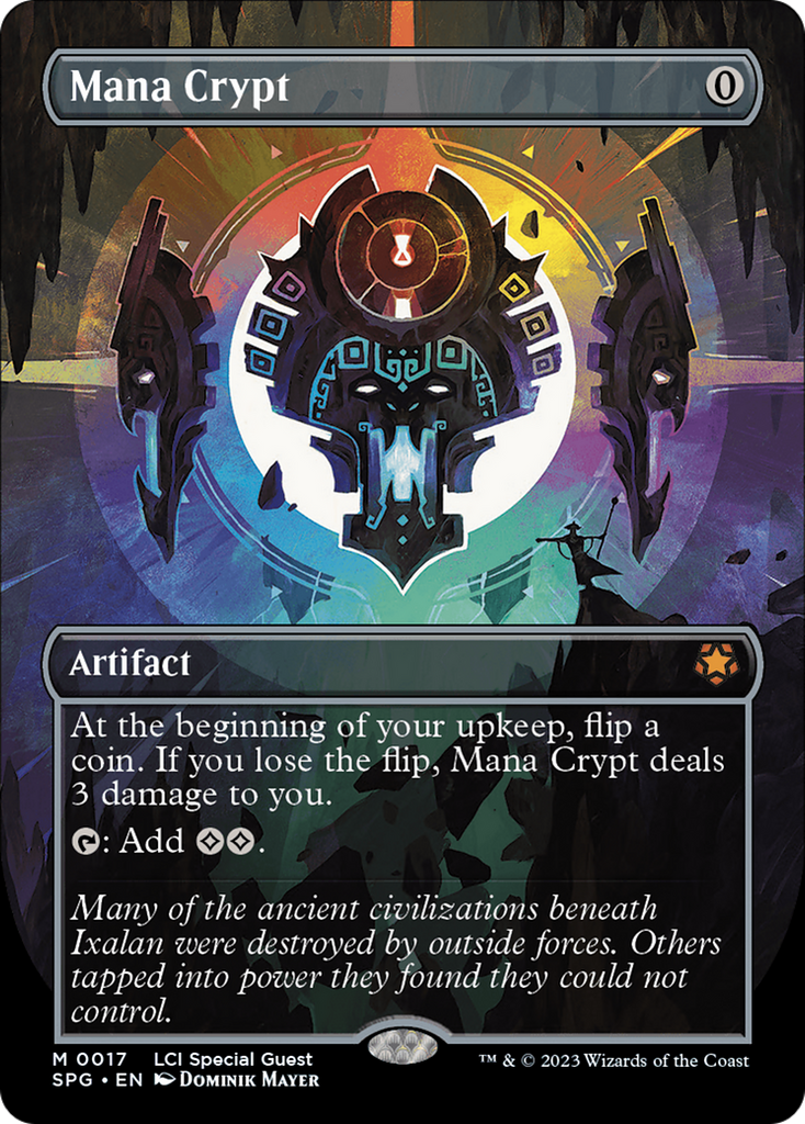 mtg ixalan flip cards Mana Crypt (0017f) (Borderless) [The Lost Caverns of Special Gu Mana Crypt (Borderless) [The Lost