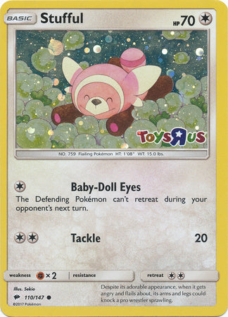 toys r us pokemon promo cards Stufful (110/147) (Toys Promo) [Sun & Moon: Burning Shadows] Water Rarity Magic The Gathering - Phone Model:Samsung 23+ Set_ME: Mega Evolution Promo