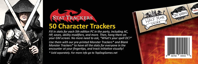 D&D 5E: Stat Trackers - Character Trackers (50)