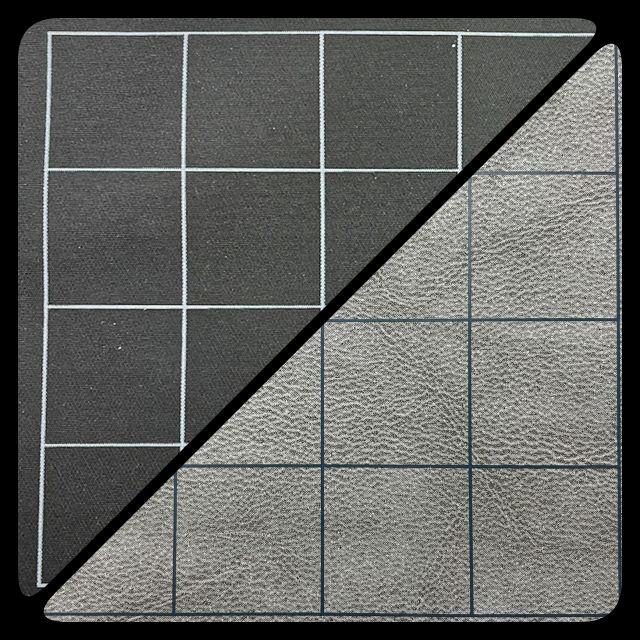 CHX 97480 Megamat: Two-Color Vinyl Game Mat - Black Grey 1" Square Pattern