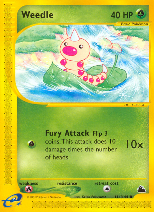 pokemon weedle card Weedle (114/144) [Skyridge]