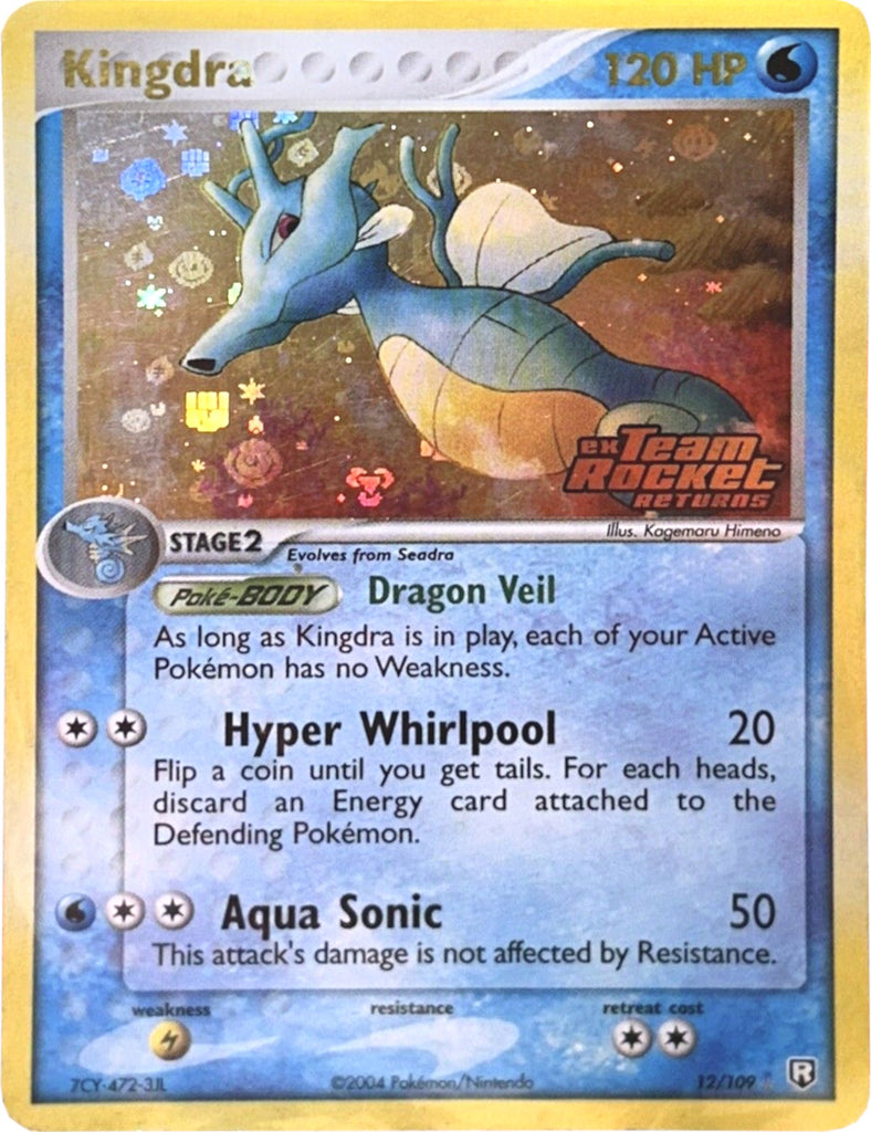 kingdra ex pokemon card Kingdra (12/109) (Stamped) [EX: Team Rocket Returns]