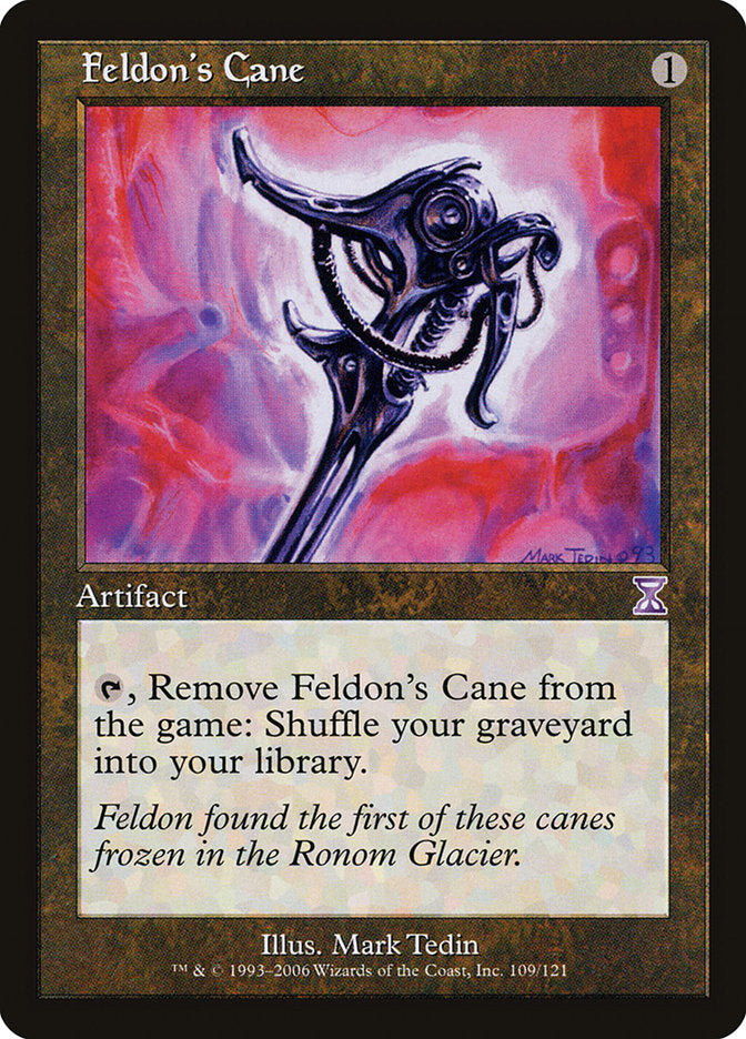 mtg cards that put your graveyard into your library Feldon's Cane [Time Spiral Timeshifted] Style:Art Print Only (No Case) tcgs Magic The Gathering Final