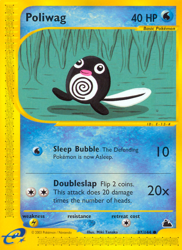 pokemon poliwag card (87/144) [Skyridge] set-name:Throne of Eldraine Variant:Articuno not actual card. Learn Pokémon TCG Basics: