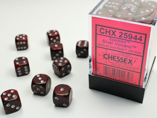 CHX 25944 Silver Volcano 12mm d6 Dice Block (36 Dice) (Copy)