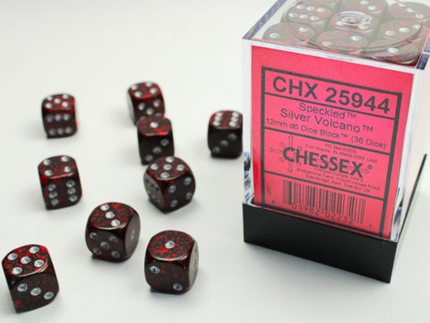 CHX 25944 Silver Volcano 12mm d6 Dice Block (36 Dice) (Copy)