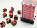 CHX 26833 black-red /gold 12mm d6 Dice Block (36 Dice)