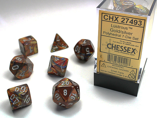 CHX 27493 Lustrous Gold/Silver Polyhedral 7-Die Set