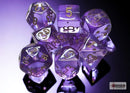 Chessex Lab Dice Translucent Lavender/gold  CHX 30059