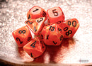 CHX 20433 - Vortex Orange/black Mini-Polyhedral 7-Dice Set