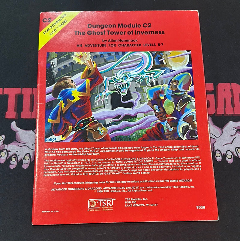 Advanced Dungeons & Dragons 1E: The Ghost Tower of Inverness C2