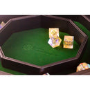 Leather Dice Vault with Lid - Green