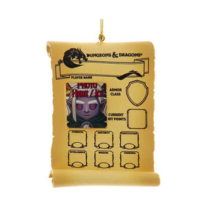 4.5" Character Sheet Foto Personalized Ornament