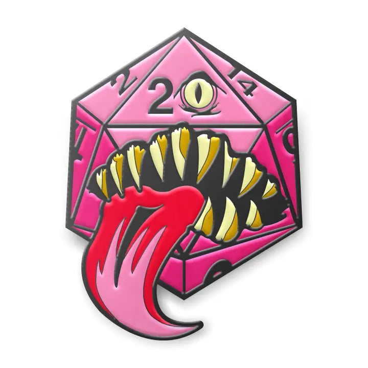Mimic Die Enamel Pin - Pink