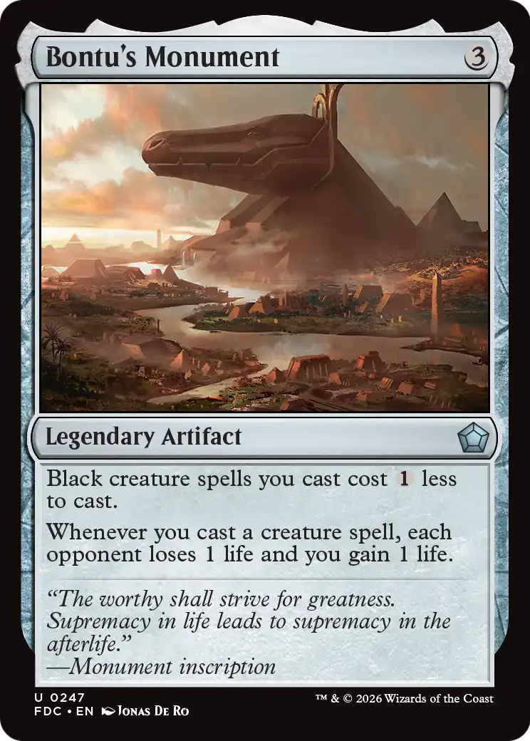 Bontu's Monument [Foundations Commander]