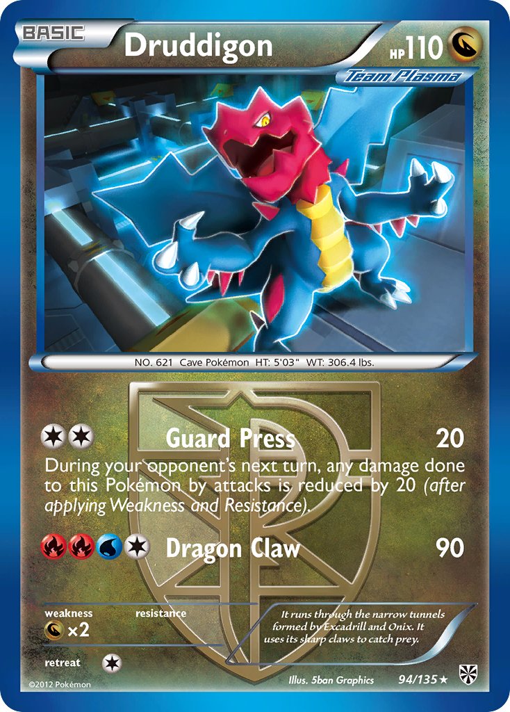 Druddigon (94/135) (Theme Deck Exclusive) [Black & White: Plasma Storm