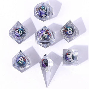 Always Watching Dragon's Eye - Sharp Edge Resin Dice - Chromatic