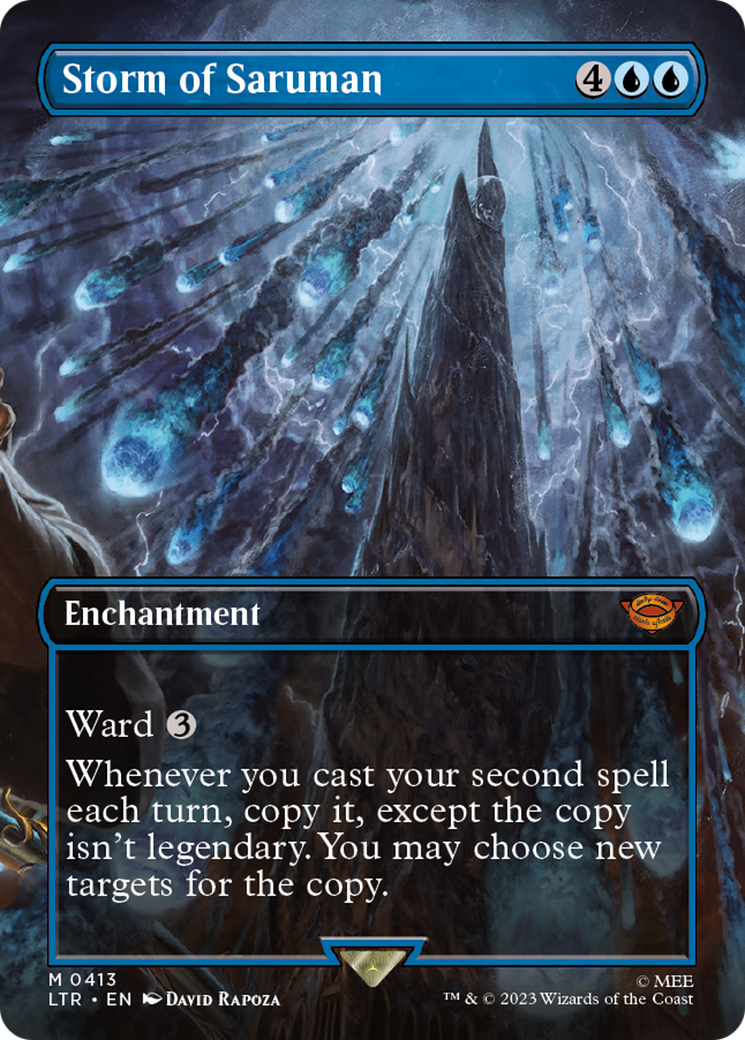 Storm of Saruman (Borderless Alternate Art) [The Lord of the Rings: Ta Storm of Saruman (Borderless Alternate Art) [The Lord of the Rings: Ta