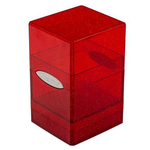 Ultra Pro Glitter Satin Tower Deck Box - Red