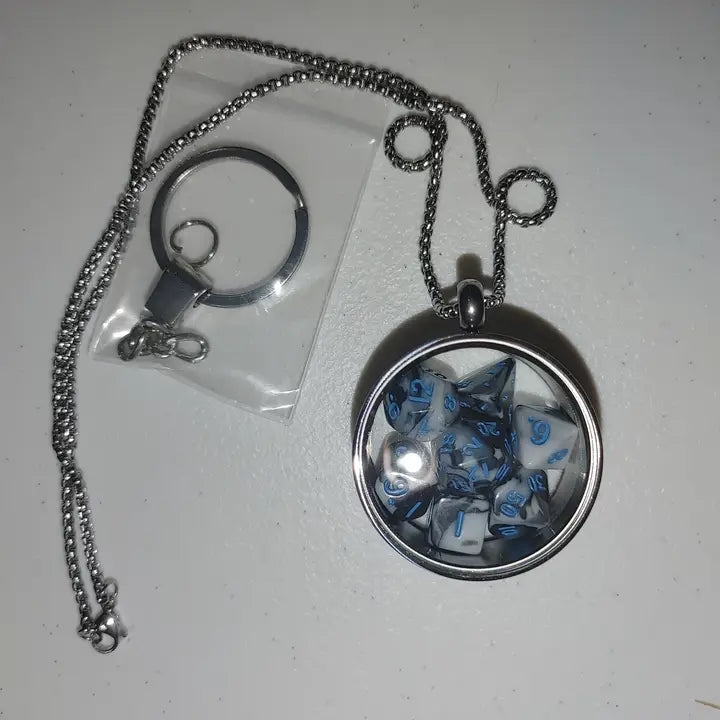 Glass Dice Locket - 11mm or Smaller
