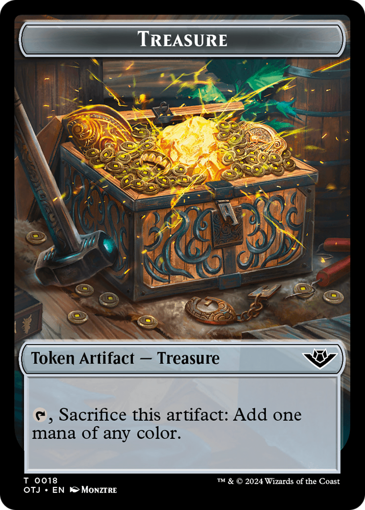 Treasure // Clue Double-Sided Token [Outlaws of Thunder Junction Token