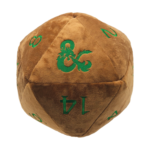 Jumbo Feywild Copper and Green D20 Novelty Dice Plush for Dungeons & Dragons