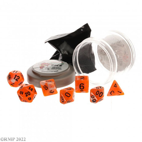 Pizza Dungeon Dice - Dual Orange & White