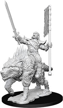 Pathfinder Battles Deep Cuts: Orc on Dire Wolf (unpainted)