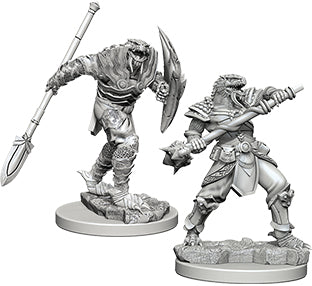 Nolzur's Marvelous Miniatures: Dragonborn Male Fighter with Spear (unpainted)