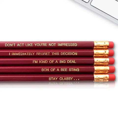 Anchorman Ron Burgundy Pencils
