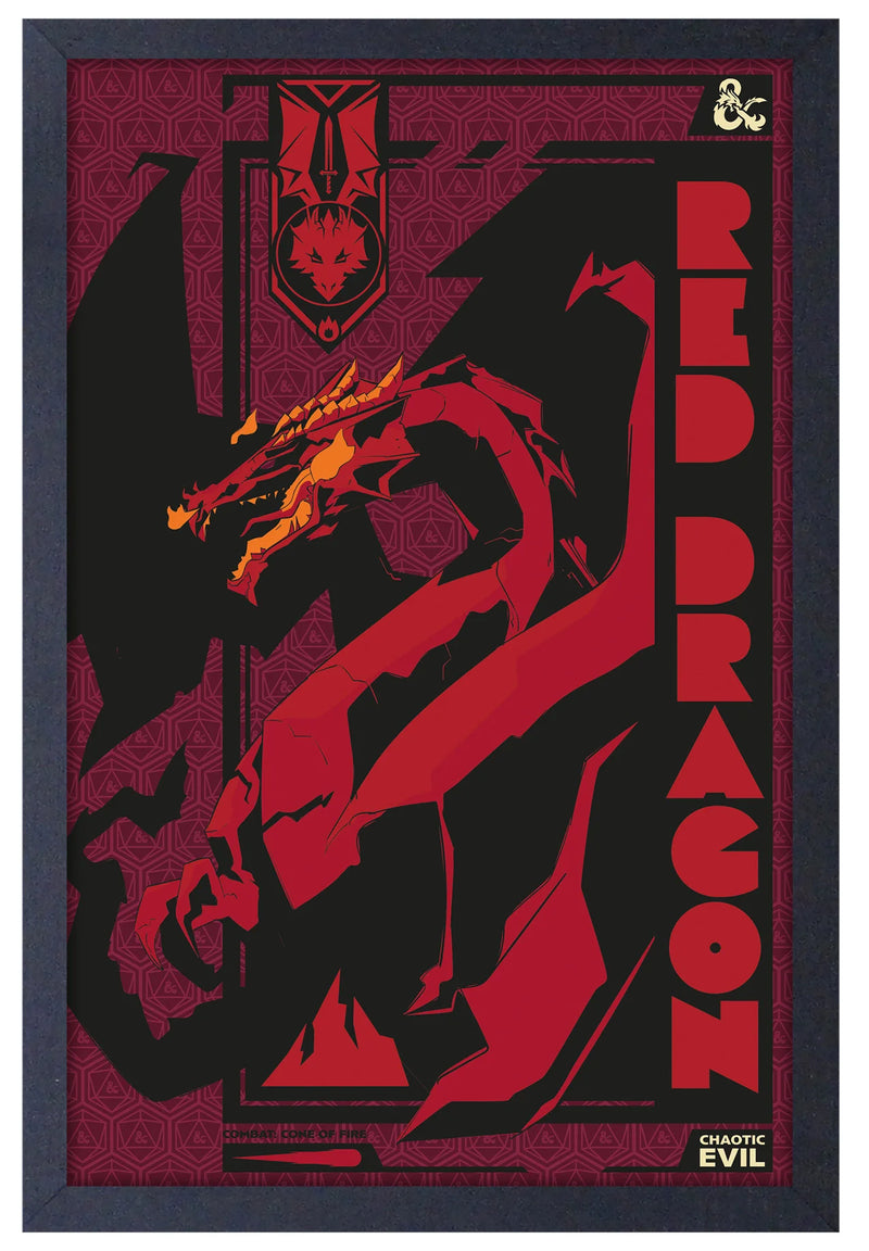 D&D Framed Poster: Red Dragon