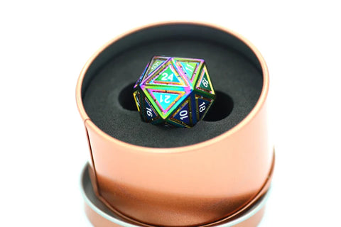 Titans Fist D24 Metal Dice - Prism Rainbow