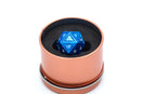 Titans Fist D24 Metal Dice - Blue W/ White