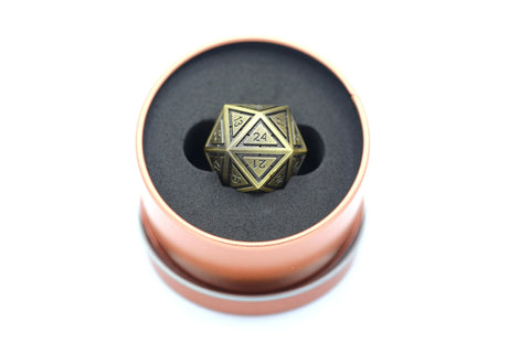 Titans Fist D24 Metal Dice - Ancient Bronze