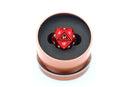 Titans Fist D24 Metal Dice - Red W/ White