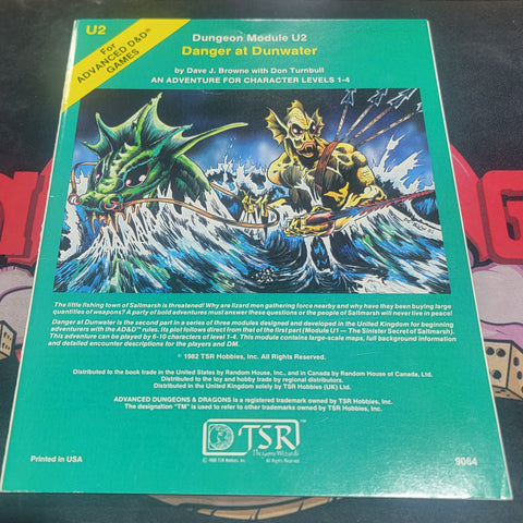 Advanced Dungeons & Dragons 1E: Danger at Dunwater U2 (A)