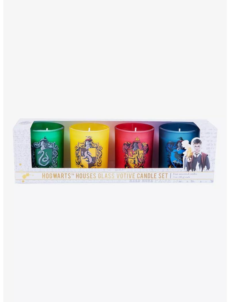 Hogwarts Houses Glass Votive Candle Set