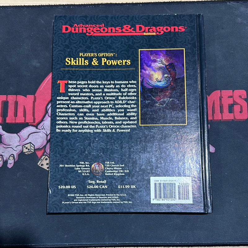 Advanced Dungeons & Dragons 2E: Player’s Option: Skills & Powers (Hard Cover)